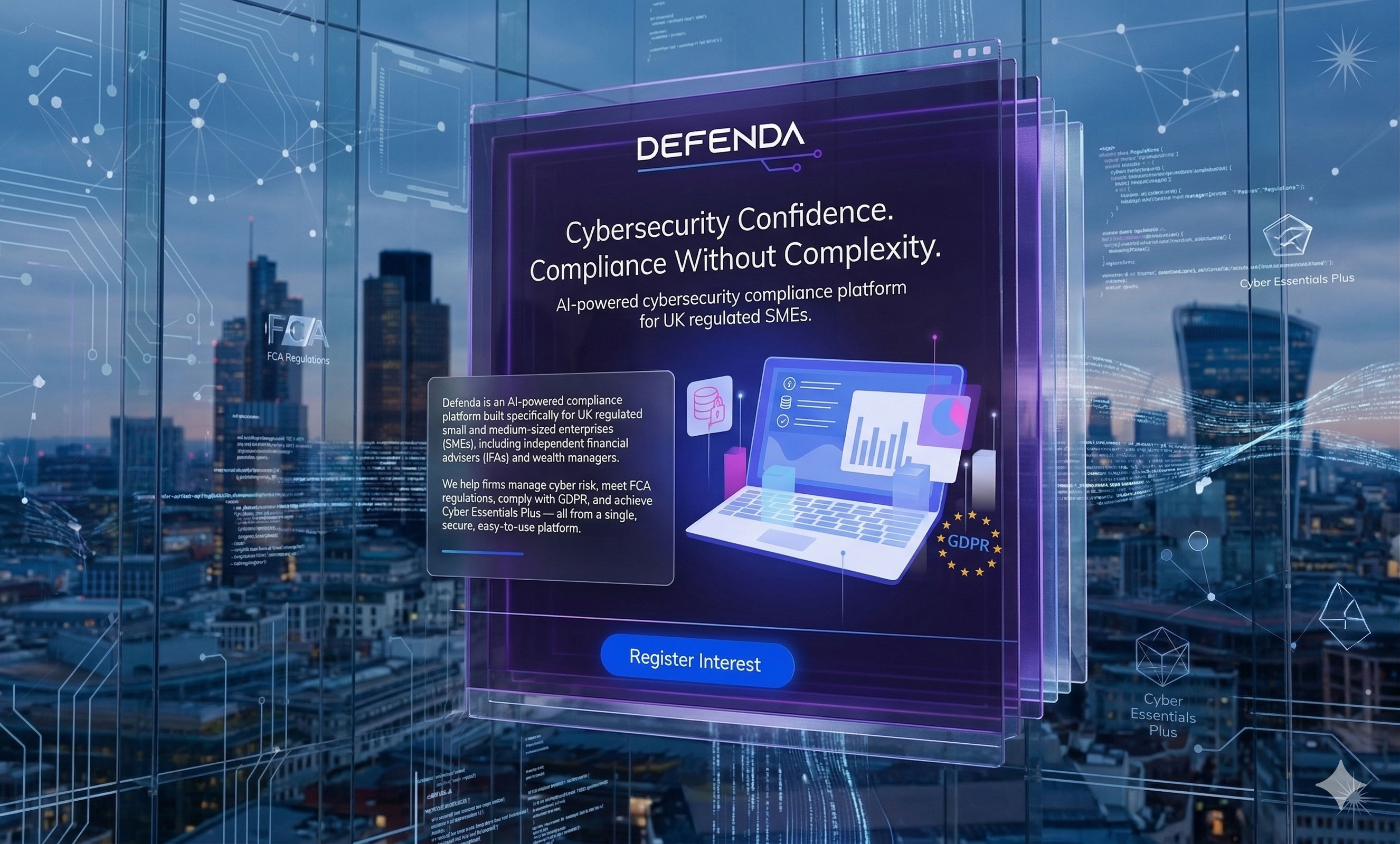 Defenda holding page — designed and built by Full Stack Media