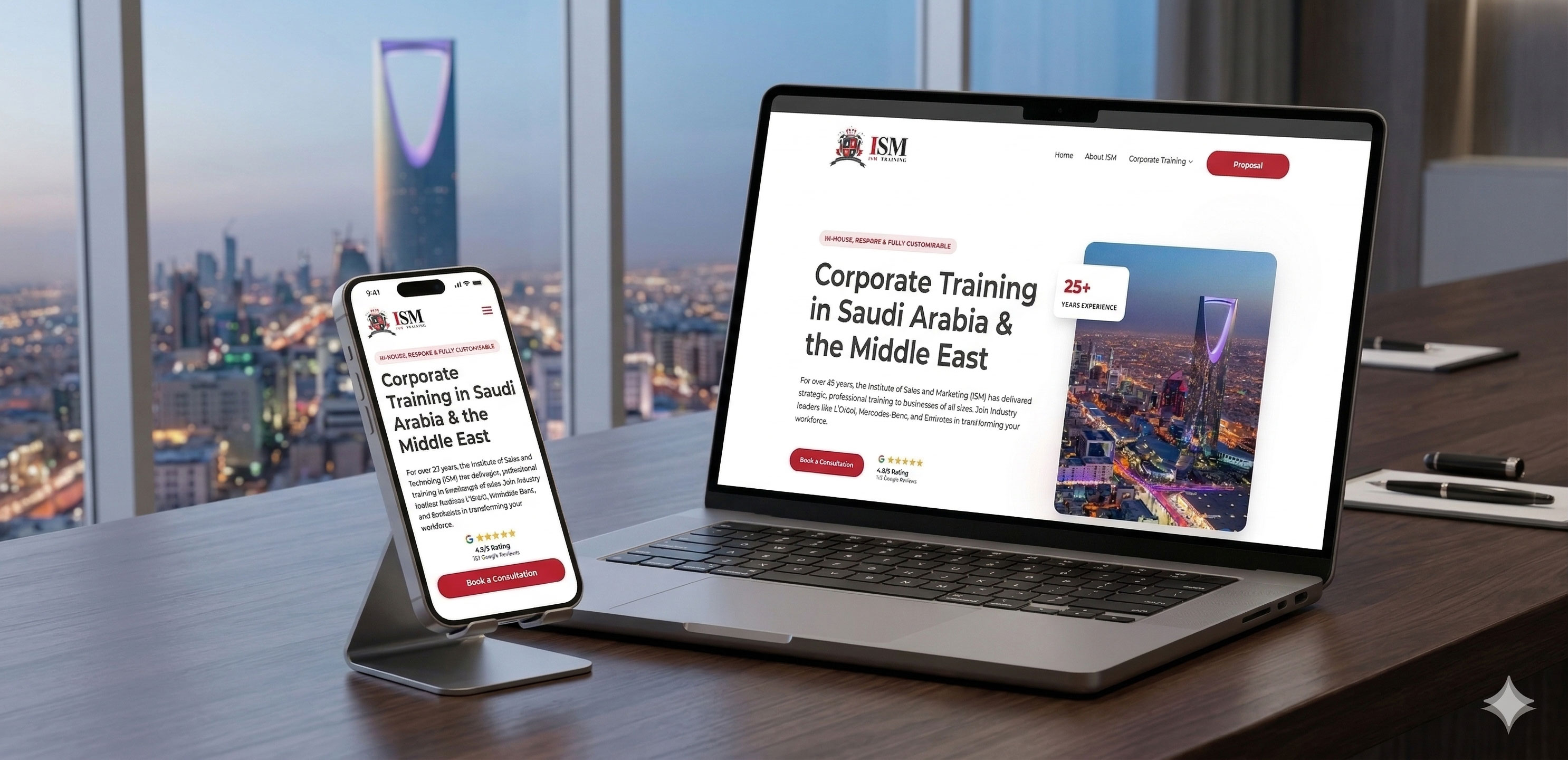 ISM Training website — built and maintained by Full Stack Media