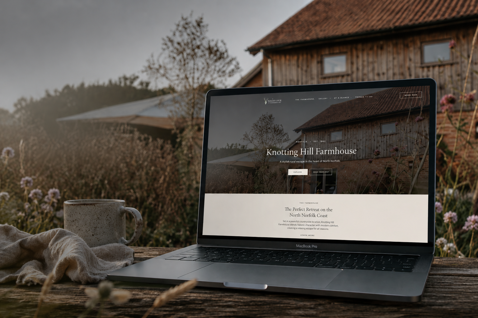 Knotting Hill Farmhouse website — designed and built by Full Stack Media